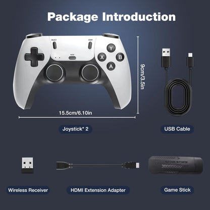 Retro Game Console Plug and Play Video Games Stick Premium Competitive Dual Controllers Wireless Adapter