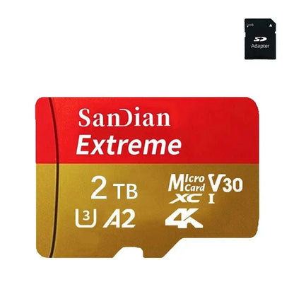 Original SD Card 2TB Large Capacity Memory Card 1TB Micro Mini TF Card 64GB High Speed Flash Card 32GB For PC/Desktop/Mac/Camera