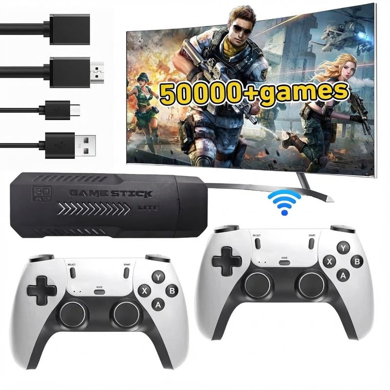 Retro Game Console Plug and Play Video Games Stick Premium Competitive Dual Controllers Wireless Adapter